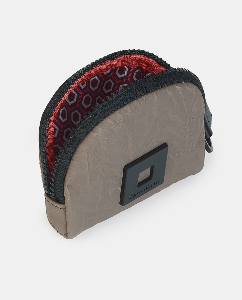 Porta-Moedas com Fecho de Correr Taupe-3