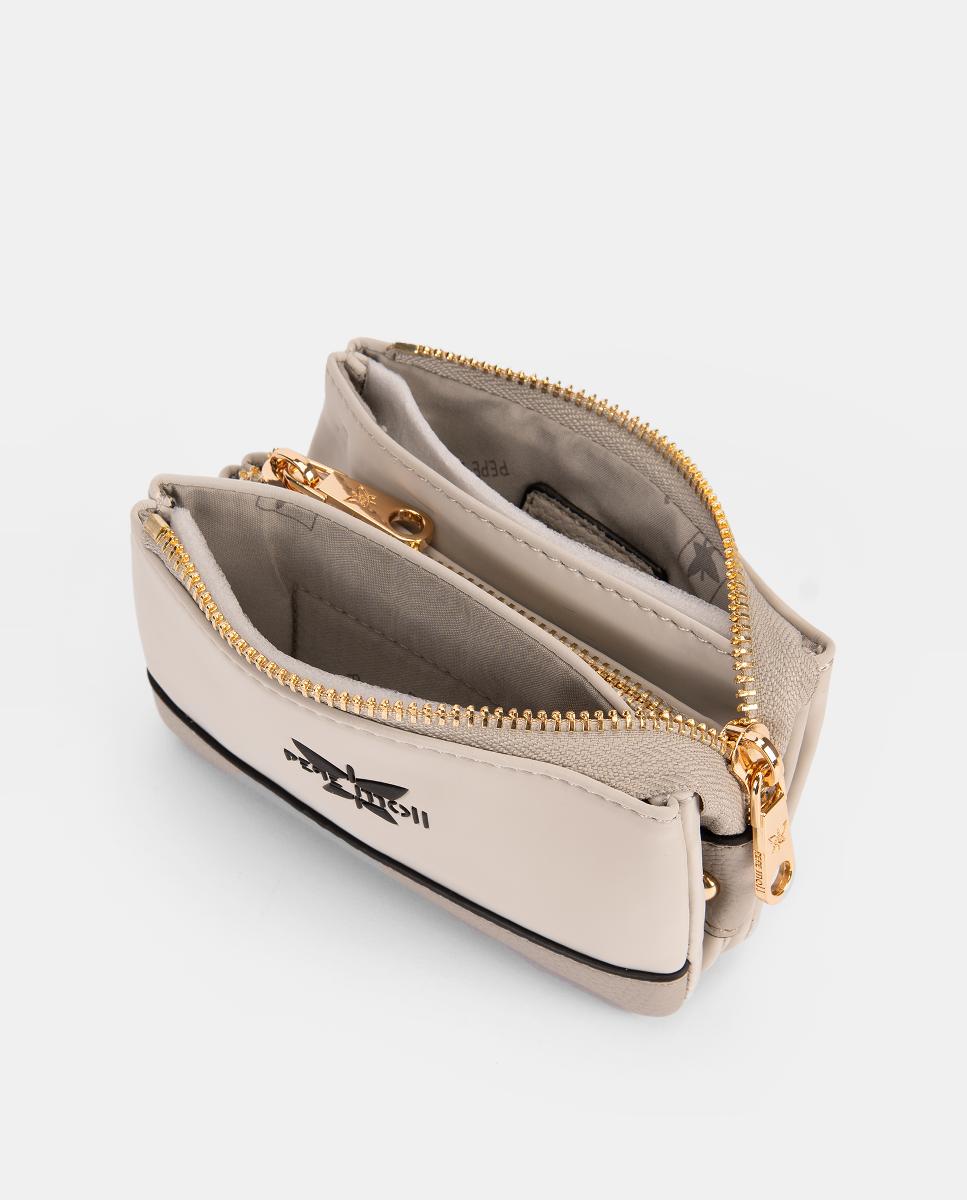Porta-Moedas com Fecho de Correr Branco-4