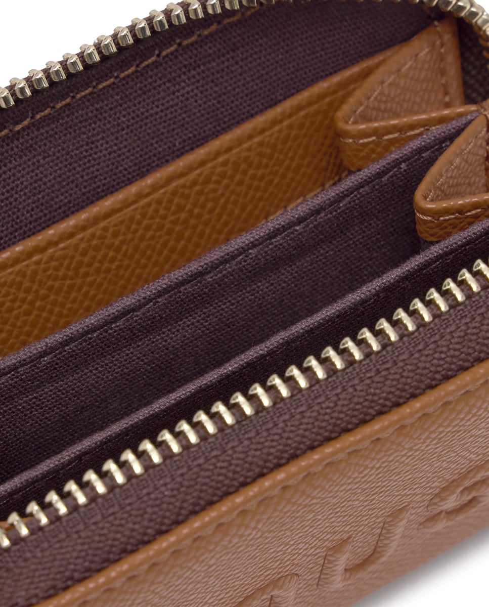 Porta-Moedas Médio com Fecho de Correr Camel-3