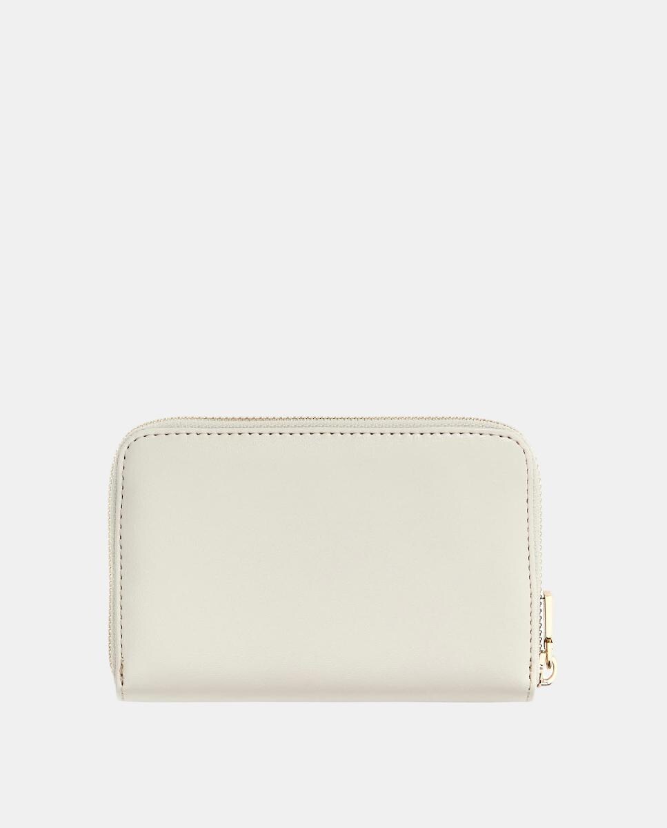 Carteira com Fecho de Correr Duplo e Botão Branco-3