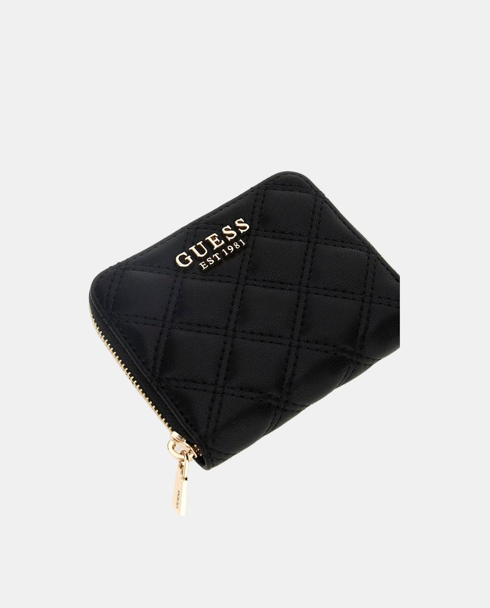 Porta-Moedas Médio com Fecho de Correr e Logótipo 4G Preto-4
