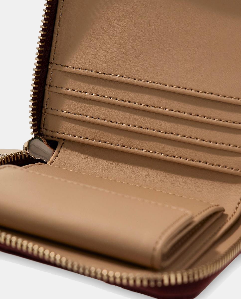 Porta-Moedas Médio com Fecho de Correr e Logótipo 4G Bordeaux-4