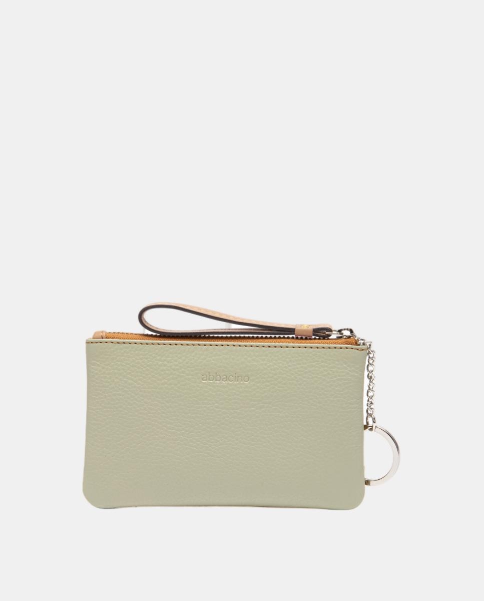 Porta-Moedas em Pele com Patch Verde-3