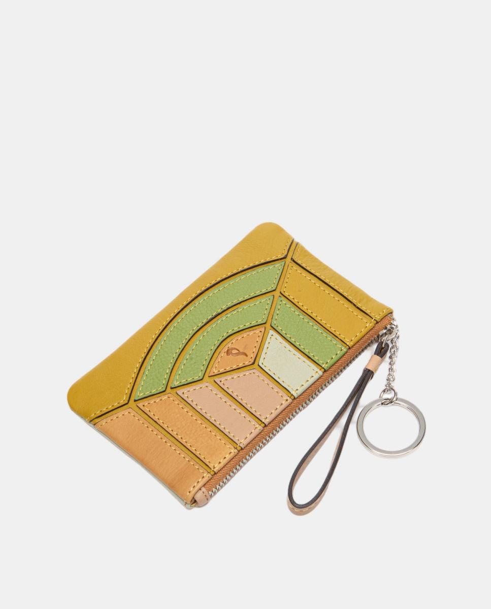 Porta-Moedas em Pele com Patch Verde-4