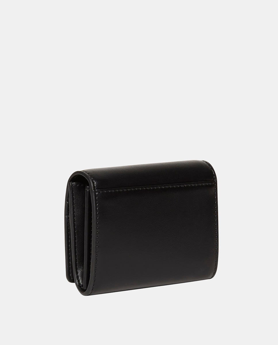 Carteira com Fecho de Aba e Logótipo CK Preto-2
