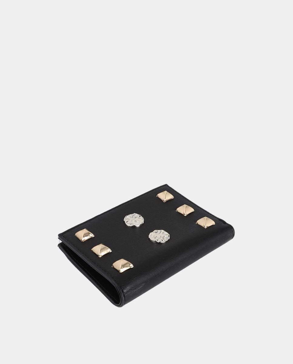 Porta-Moedas com Tachas - Dourado/Prateado Preto-6