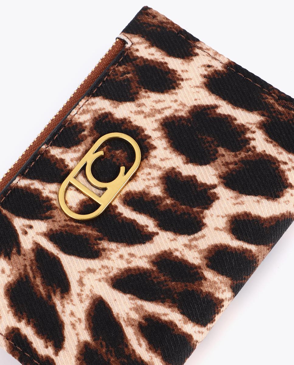 Porta-Moedas com Animal Print Castanho-escuro-2