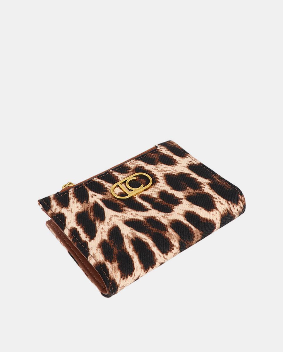 Porta-Moedas com Animal Print Castanho-escuro-3
