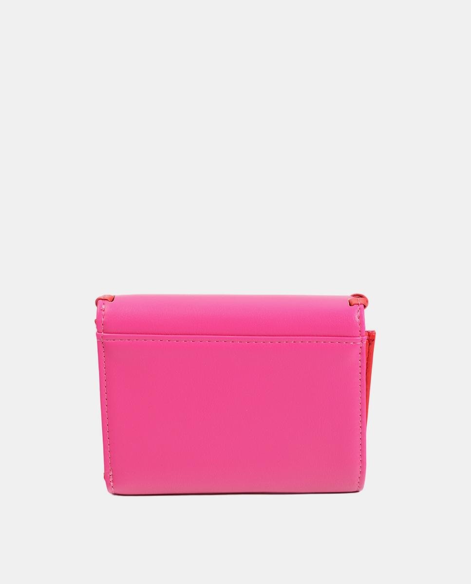 Porta-Moedas com Acabamento em Contraste Rosa-5