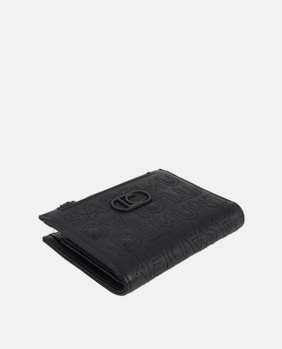 Porta-Moedas de Pespontos com Logótipo Preto-6