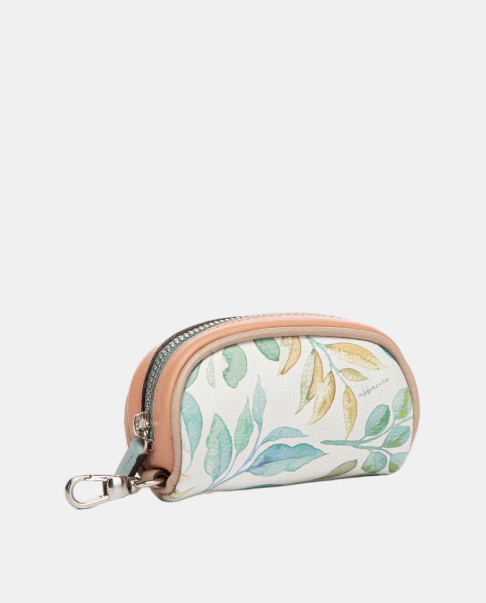Porta-Moedas em Pele com Estampado Verde-2
