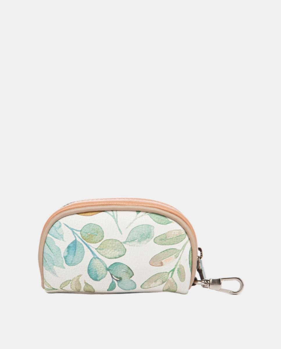 Porta-Moedas em Pele com Estampado Verde-3