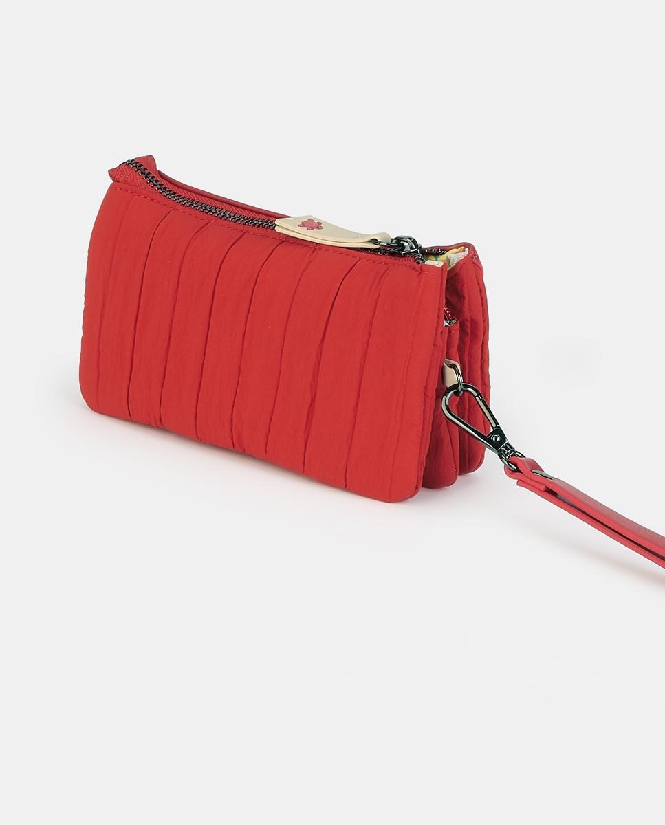 Mala Pouch com Fecho de Correr Vermelho-2