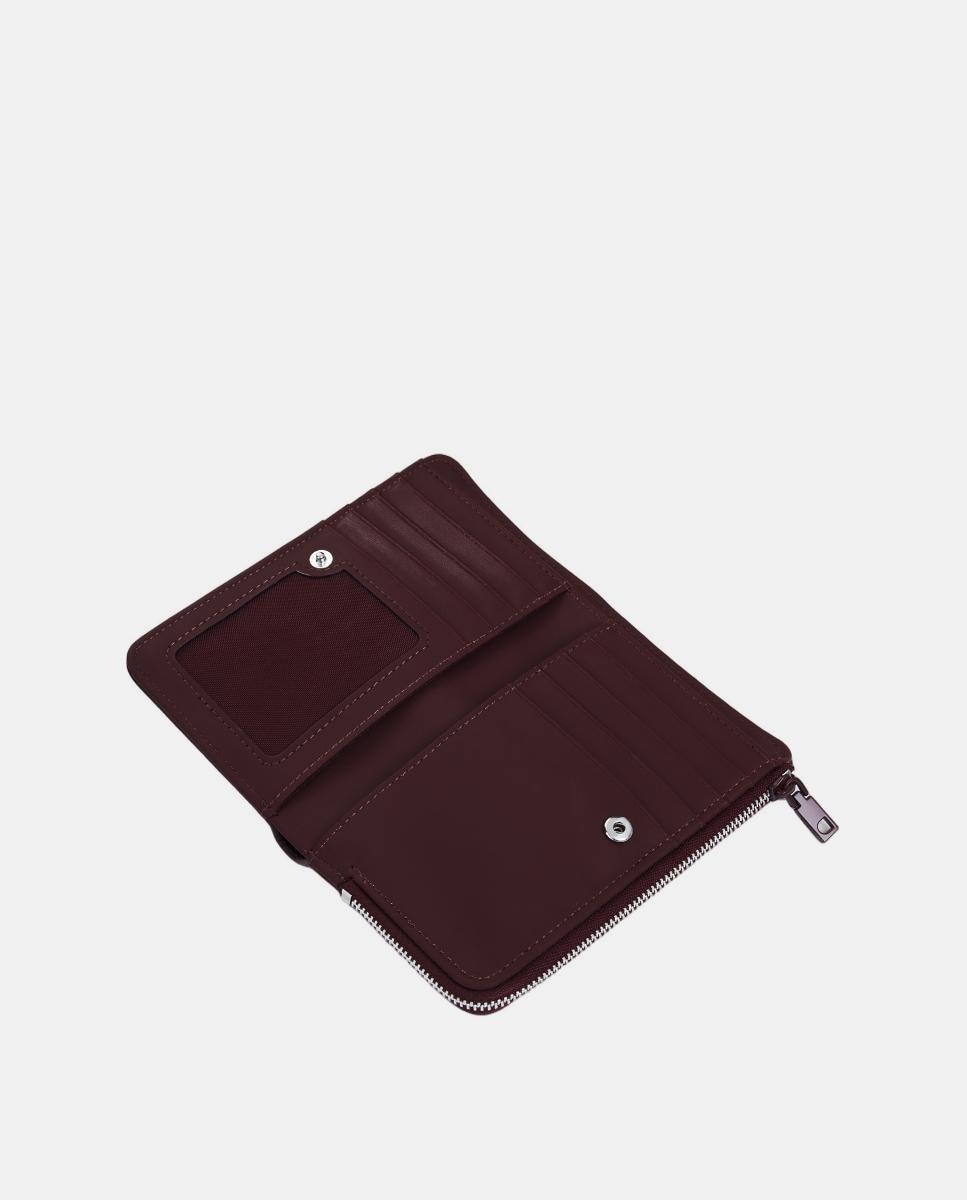Porta-Moedas Pequeno Brilhante com Laço Grená-4