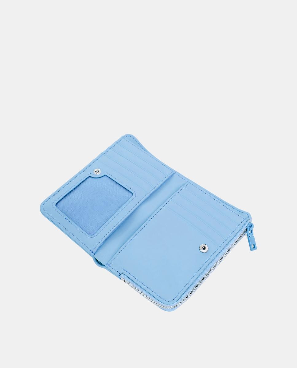 Porta-Moedas Pequeno com Laço Brilhante Azul-4