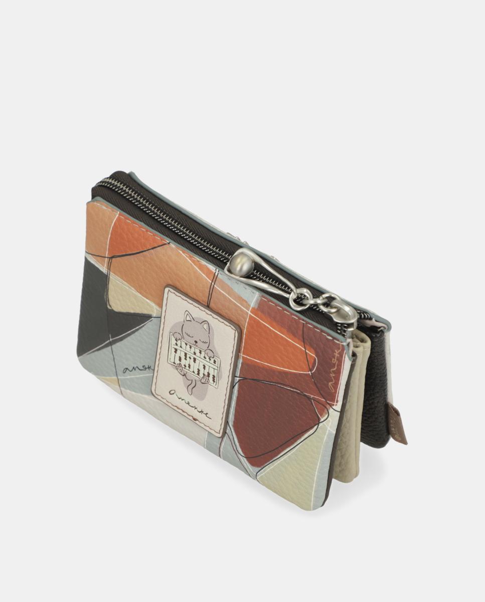 Porta-Moedas de 3 Compartimentos Sophia Multicolor-4