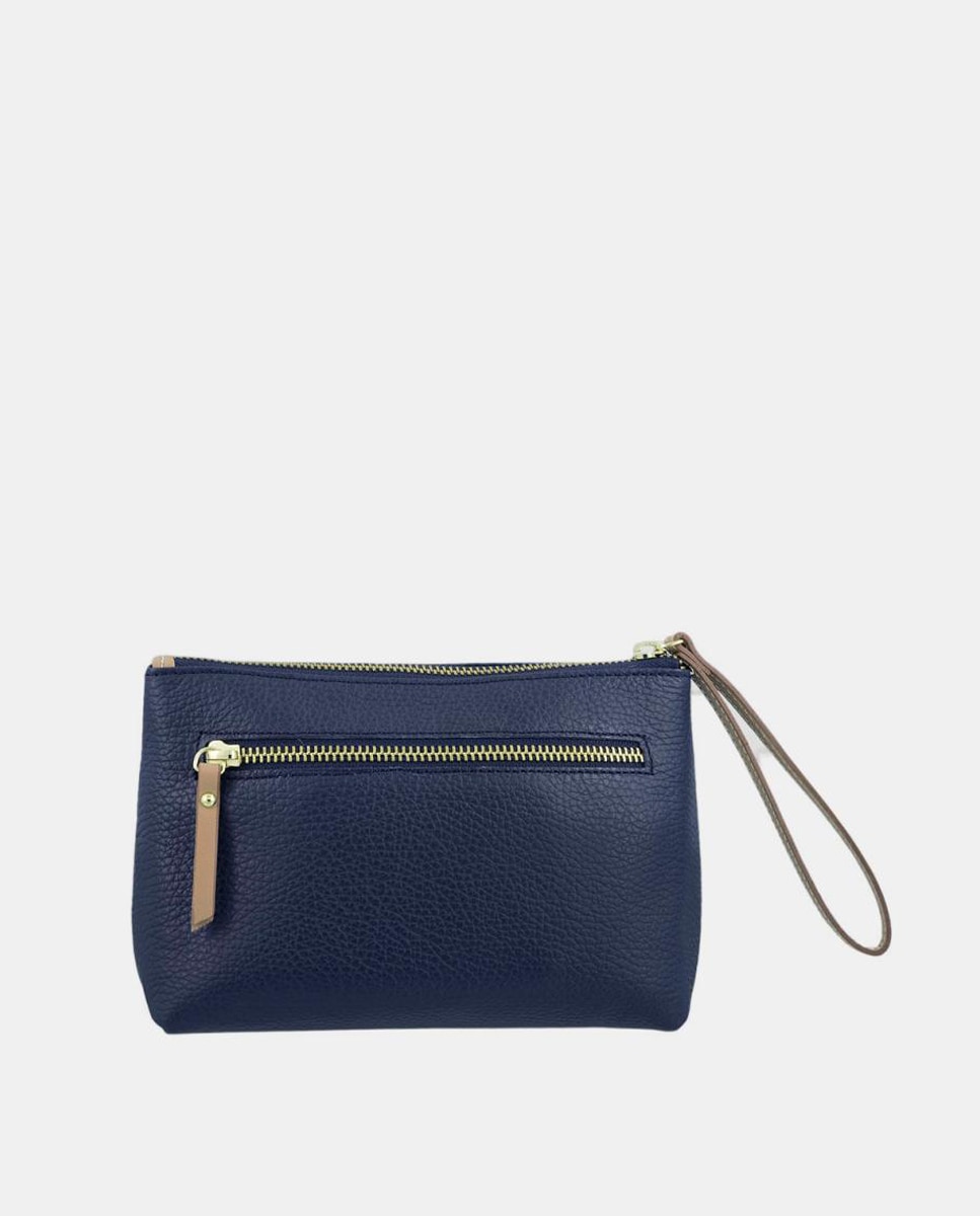 Porta-Moedas Simples com Alça de Mão Azul-3