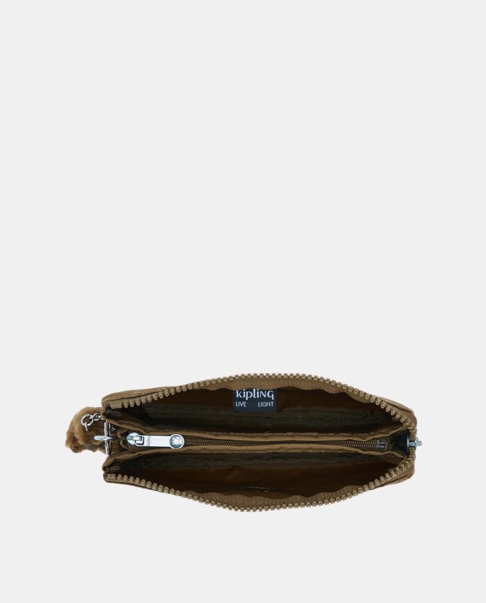 Porta-Moedas Grande Multiusos com Três Compartimentos, Modelo Creativity L Castanho-3