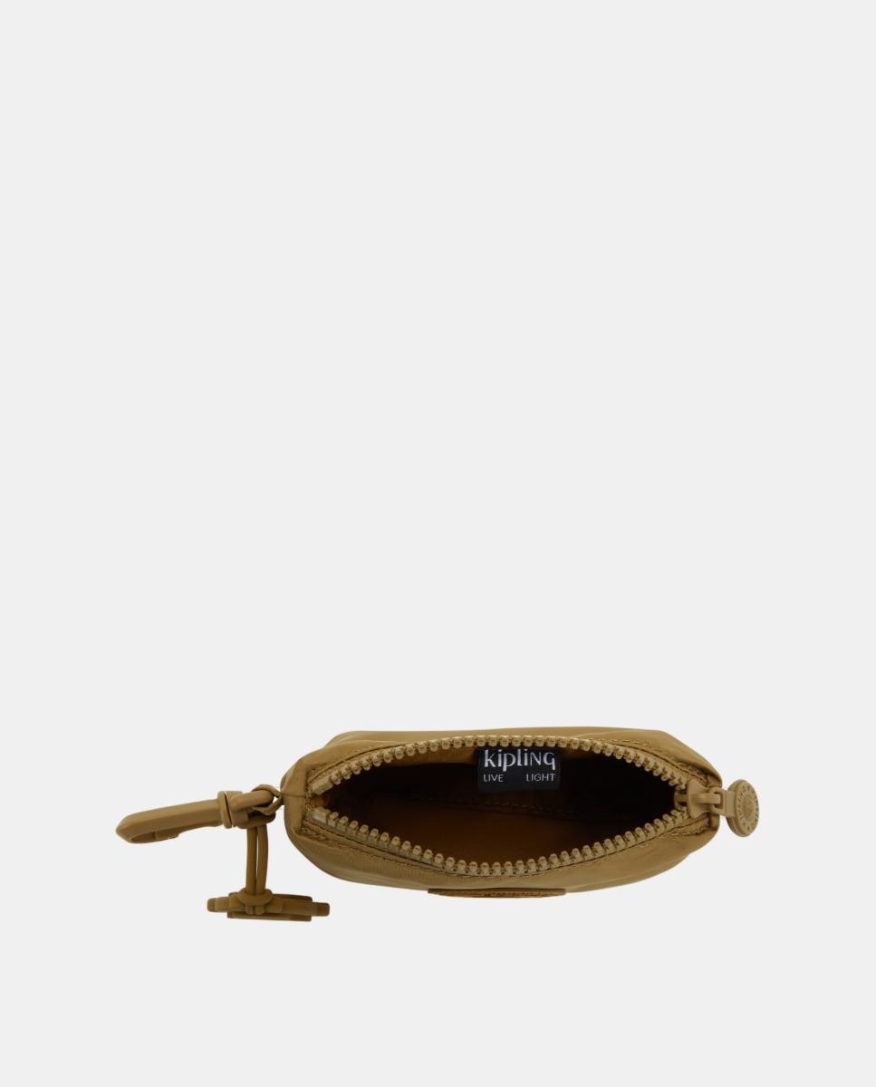 Porta-Moedas Pequeno com Fecho de Correr, Modelo Eleni Mini Castanho-3