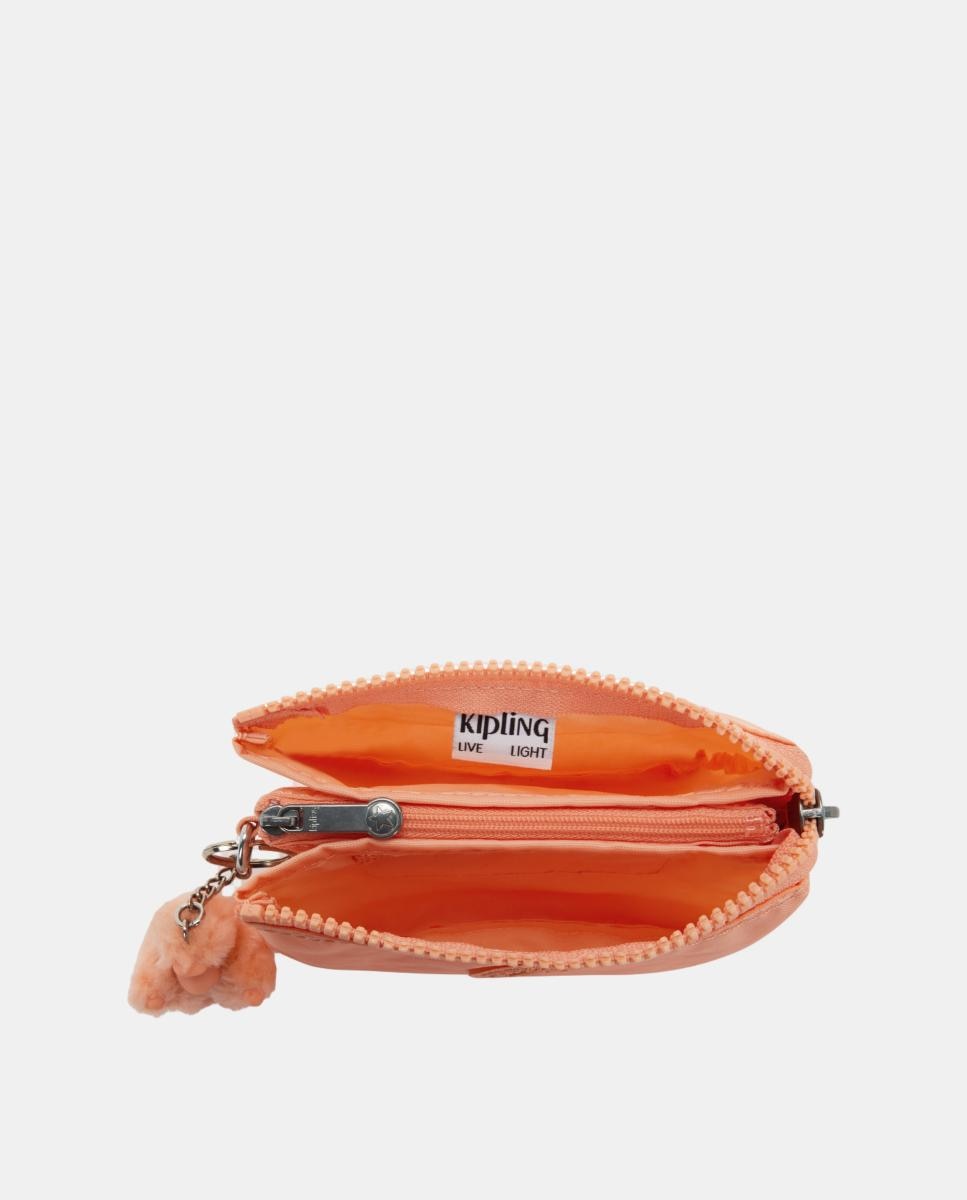 Porta-Moedas Pequeno Multiusos com Três Compartimentos, Modelo Creativity S Laranja-3