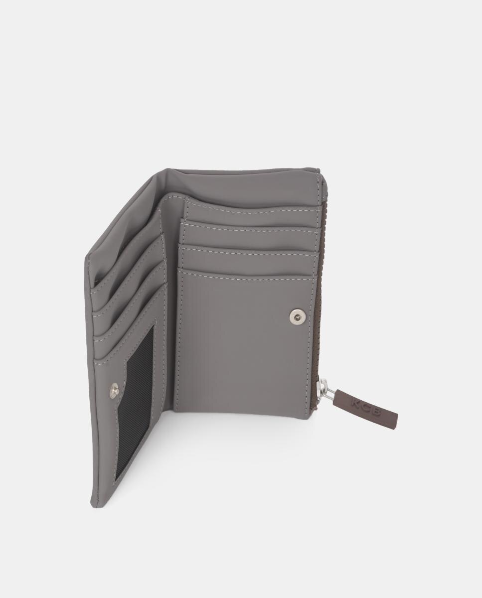 Carteira trifold grande KCB Chain Cinzento-2