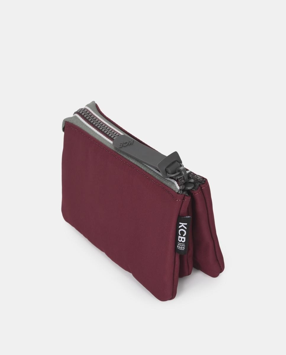 Carteira trifold pequena KCB Glow Bordeaux-3