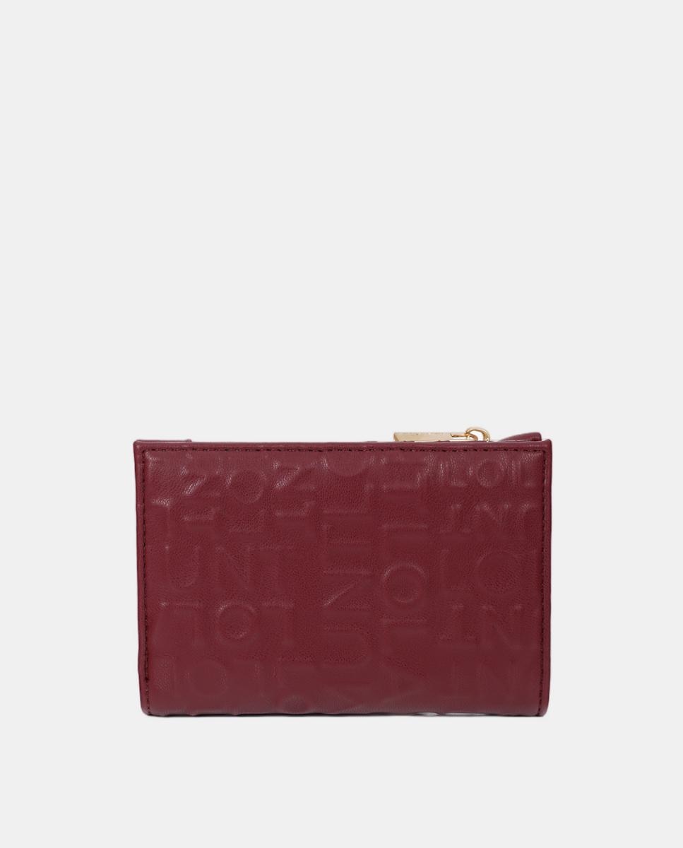 Porta-Moedas Básico com Monograma Bordeaux-3