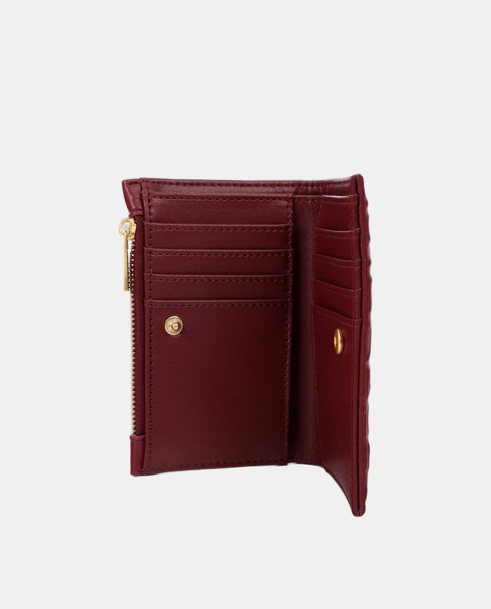 Porta-Moedas Básico com Monograma Bordeaux-4