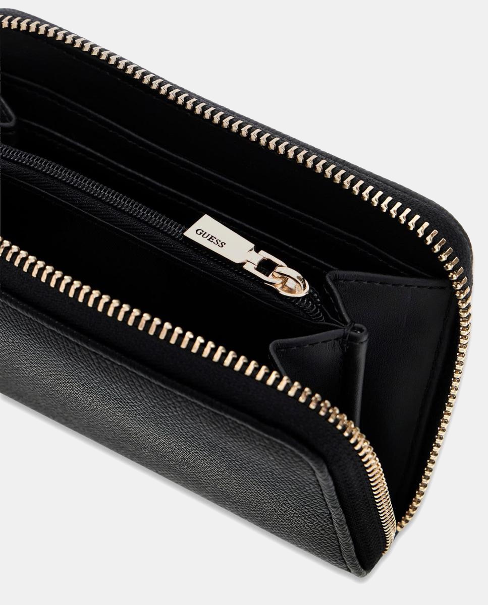Porta-Moedas Amorette Compacto com Fecho de Correr Preto-3