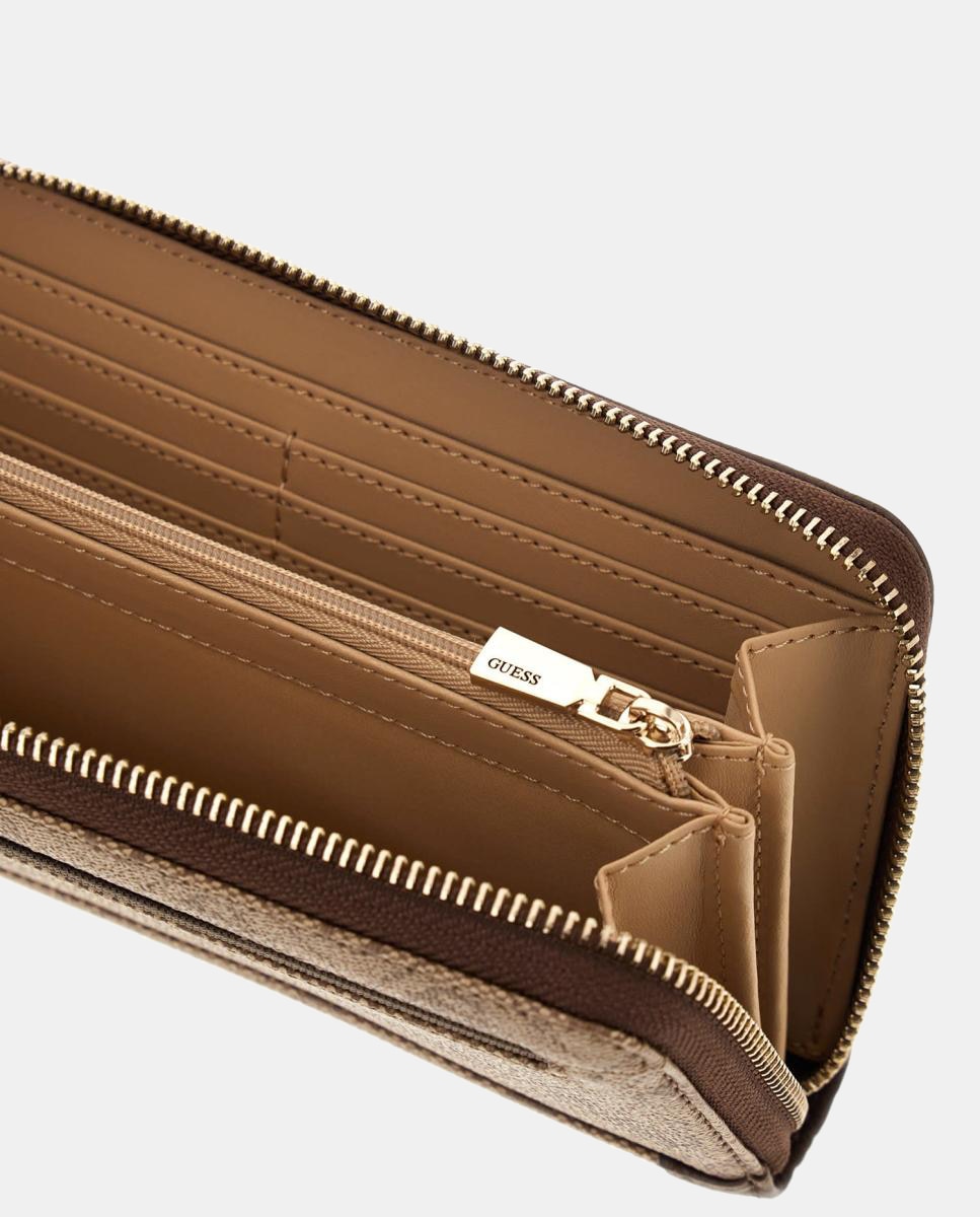Imagen 2 de Monedero Guess Coleen de formato grande con cremallera - Beige Beige