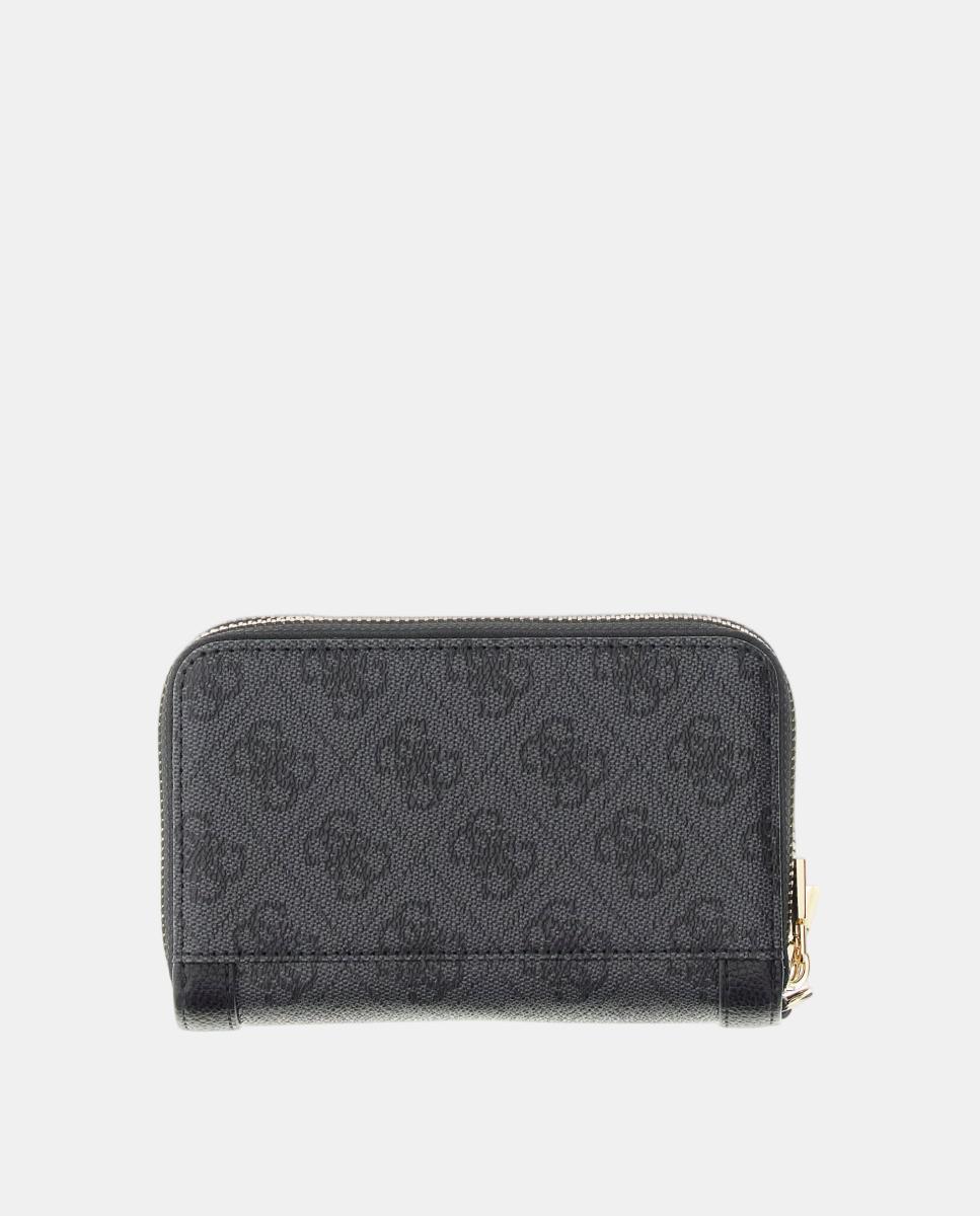 Porta-Moedas Coleen de Formato Pequeno com Fecho de Correr Cinzento-escuro-2