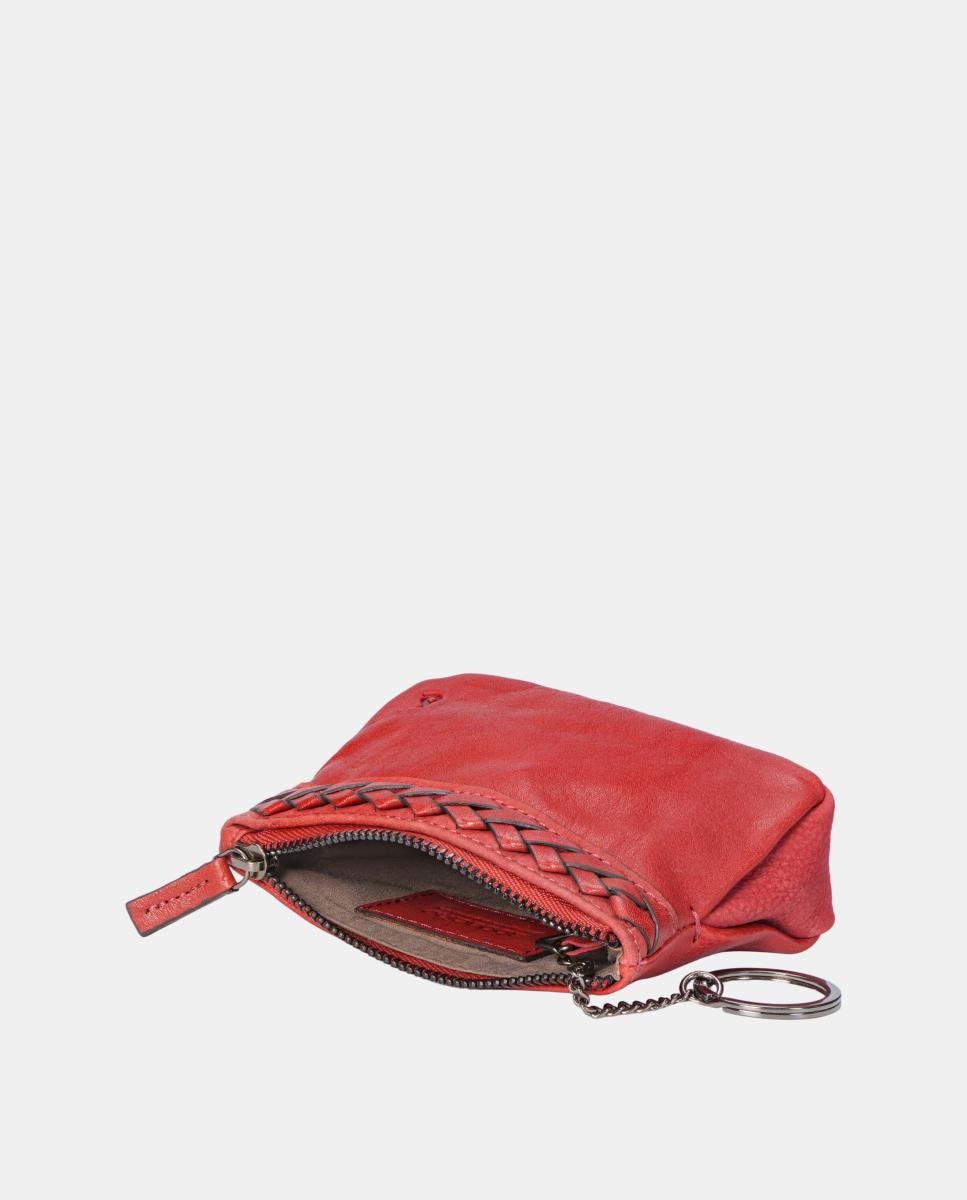 Porta-Moedas em Pele Vermelho-4