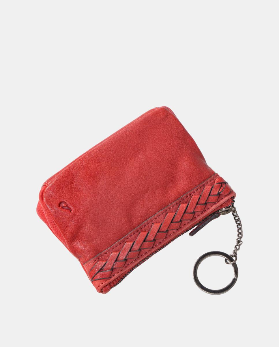 Porta-Moedas em Pele Vermelho-5