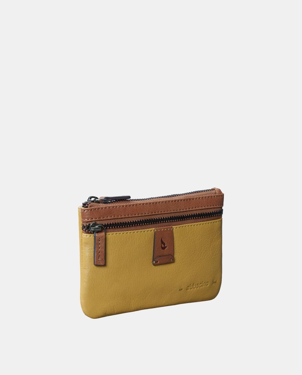 Porta-Moedas em Pele Amarelo-3