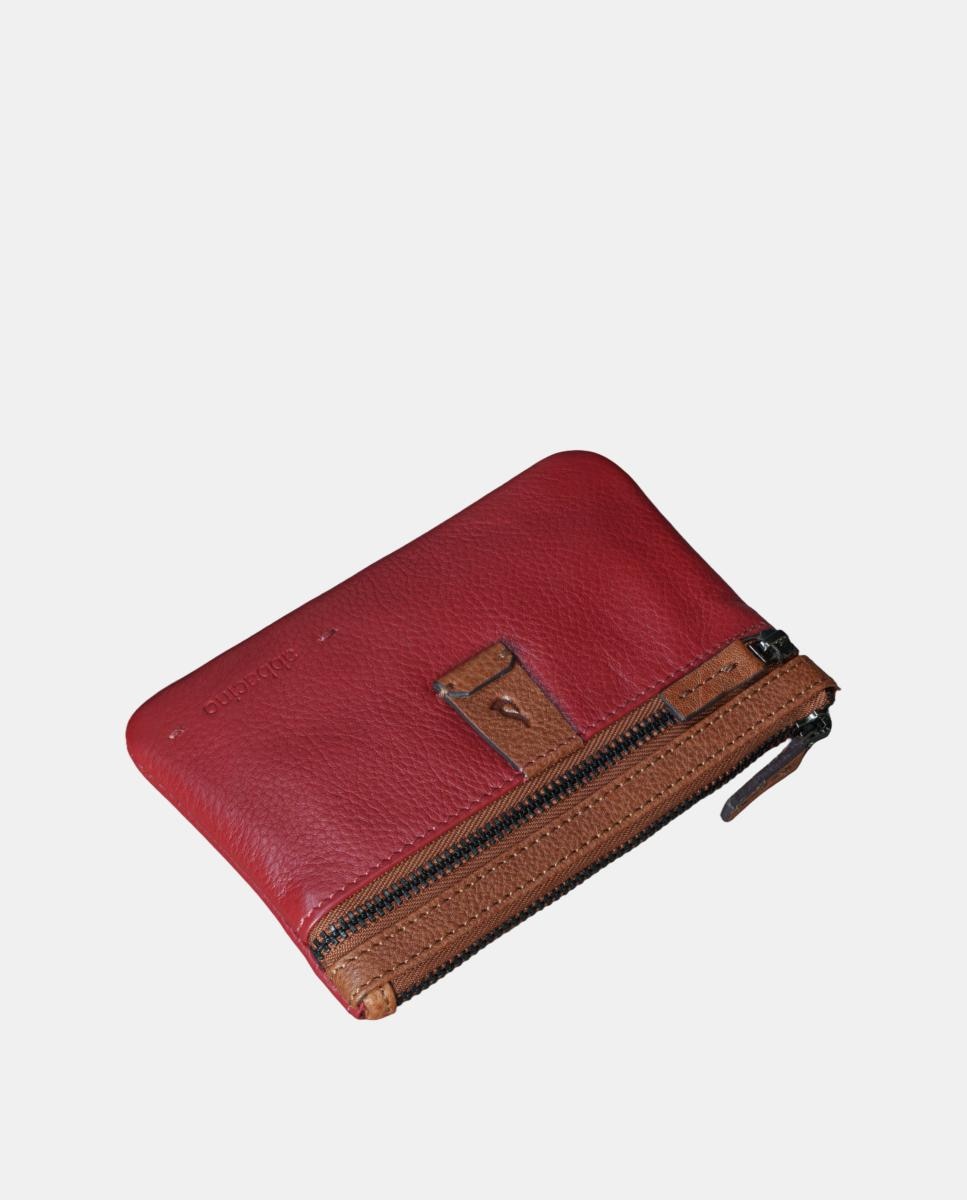 Porta-Moedas em Pele Vermelho-4
