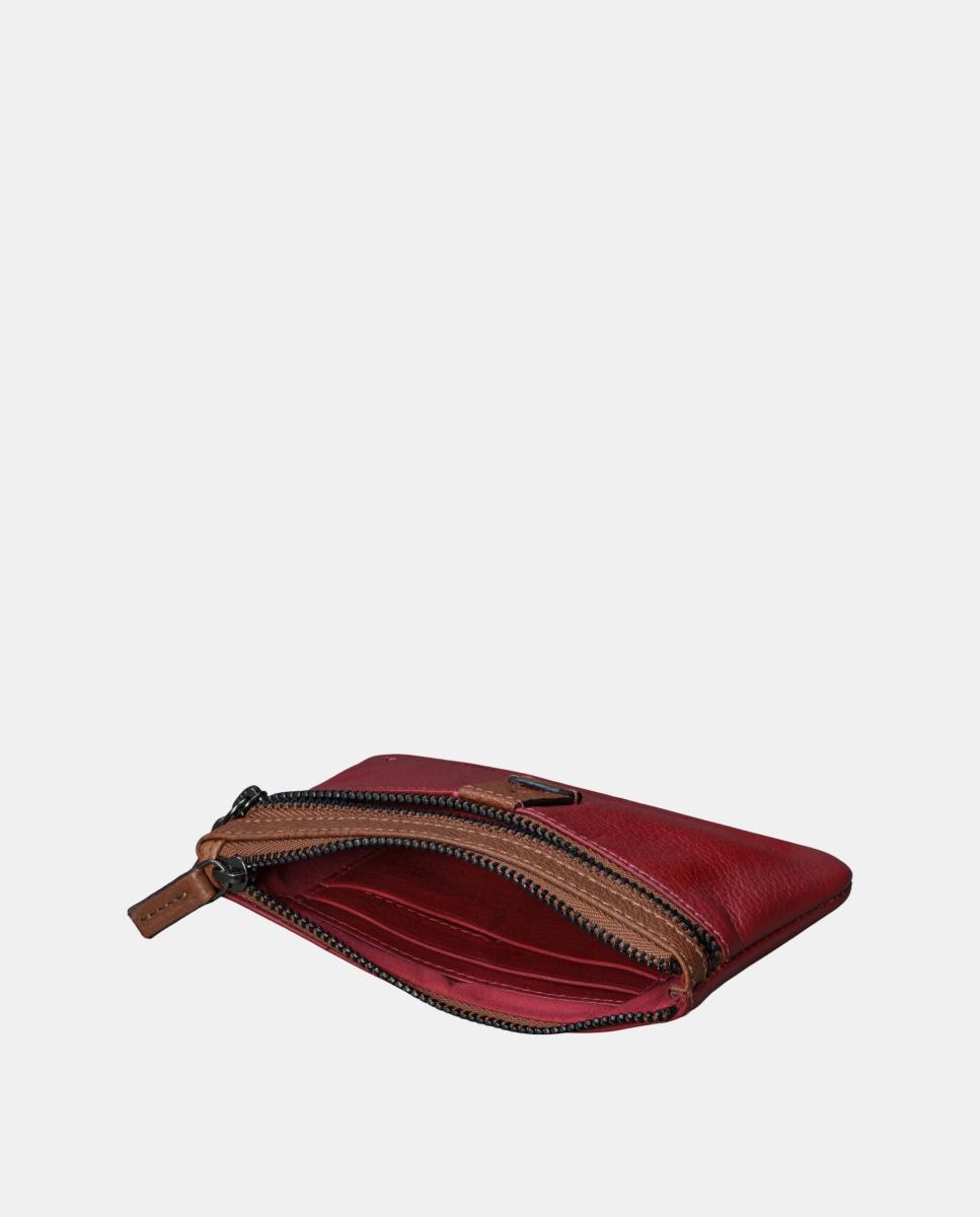 Porta-Moedas em Pele Vermelho-5