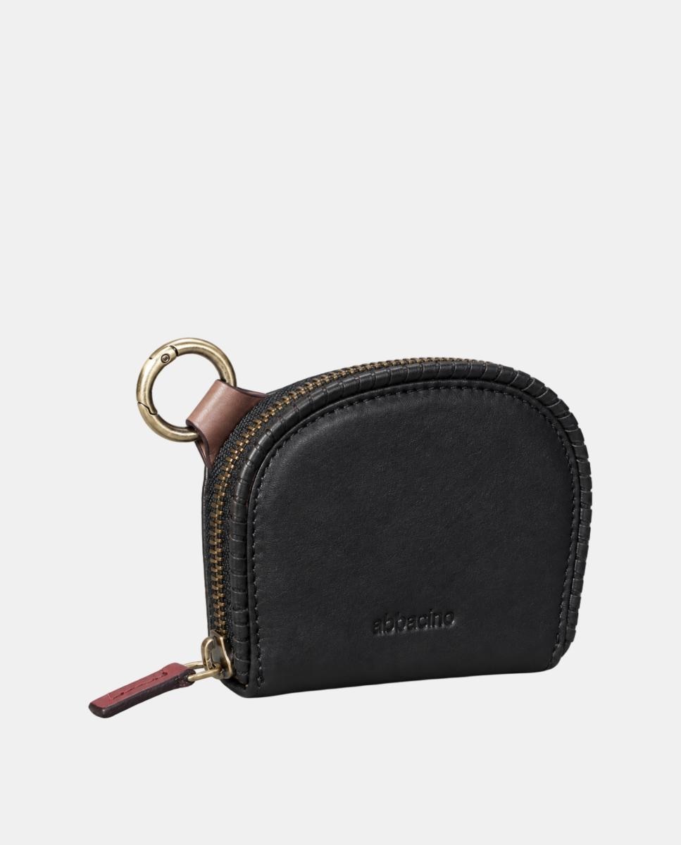 Porta-moedas de mulher em pele Preto-2
