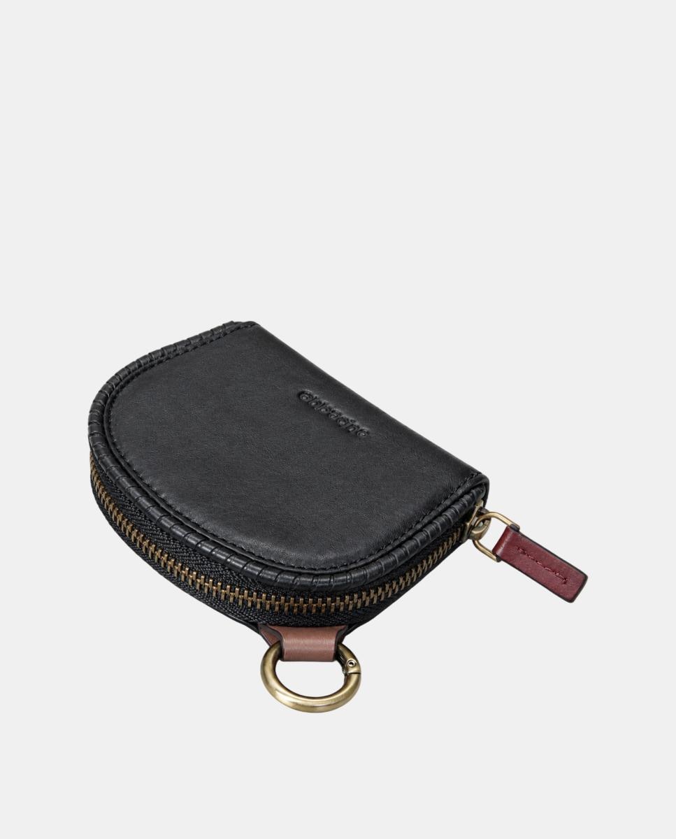 Porta-moedas de mulher em pele Preto-5
