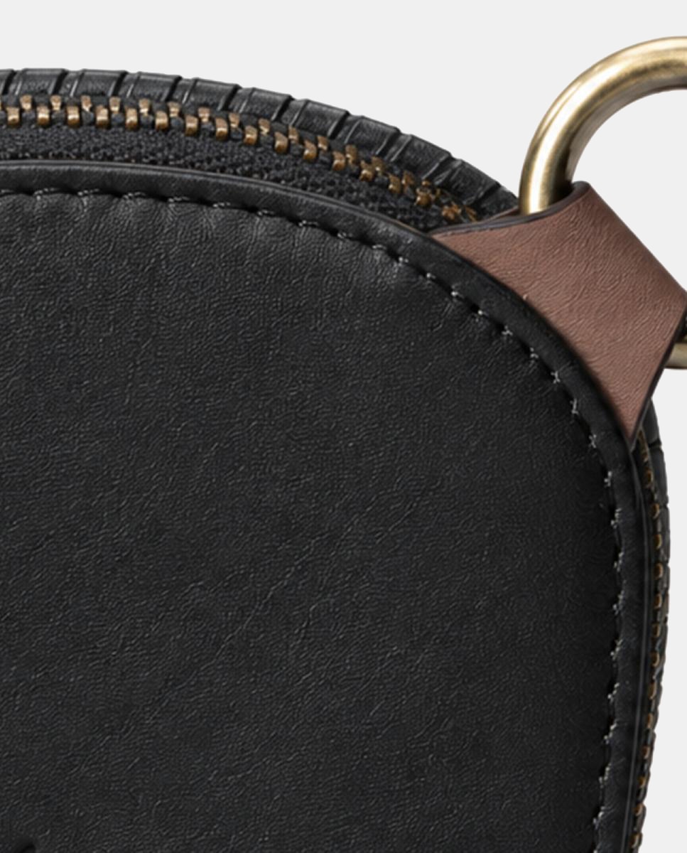 Porta-moedas de mulher em pele Preto-6