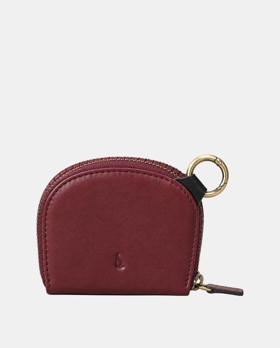 Porta-moedas de mulher em pele Vermelho-3