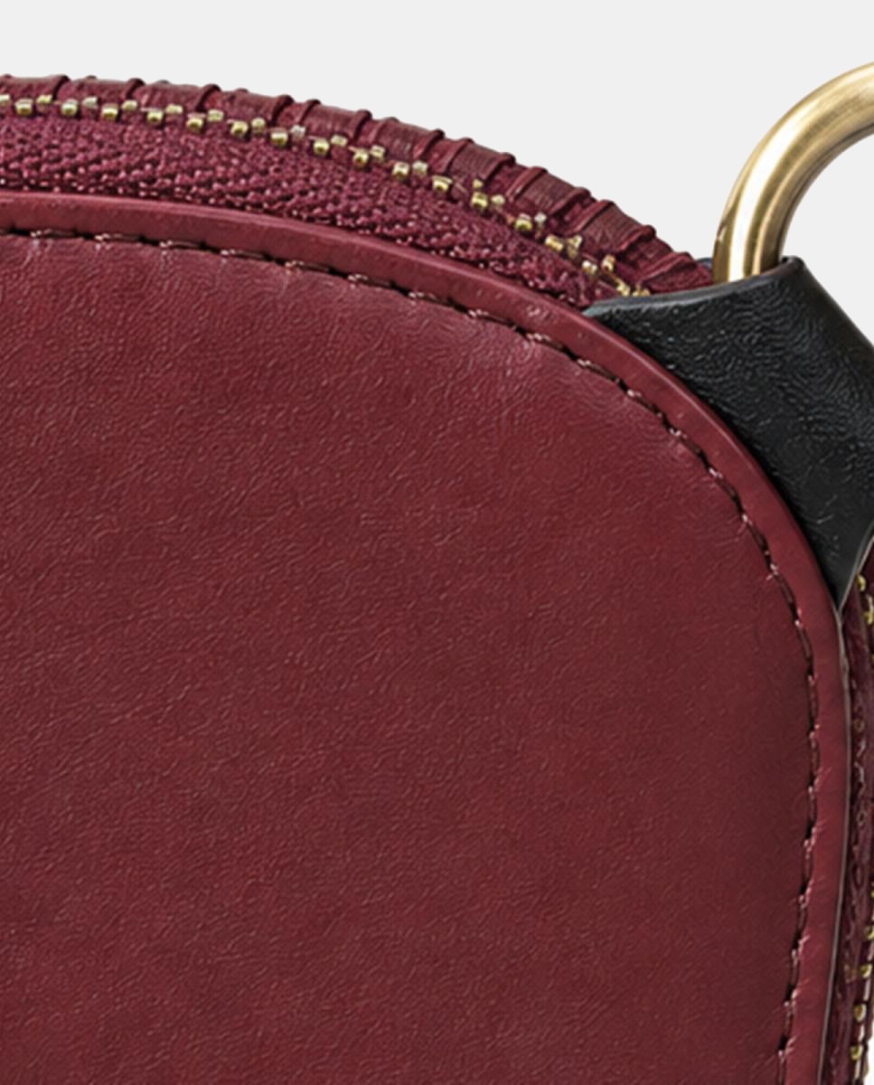 Porta-moedas de mulher em pele Vermelho-6