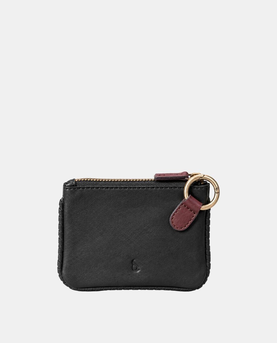 Porta-moedas de mulher em pele Preto-3