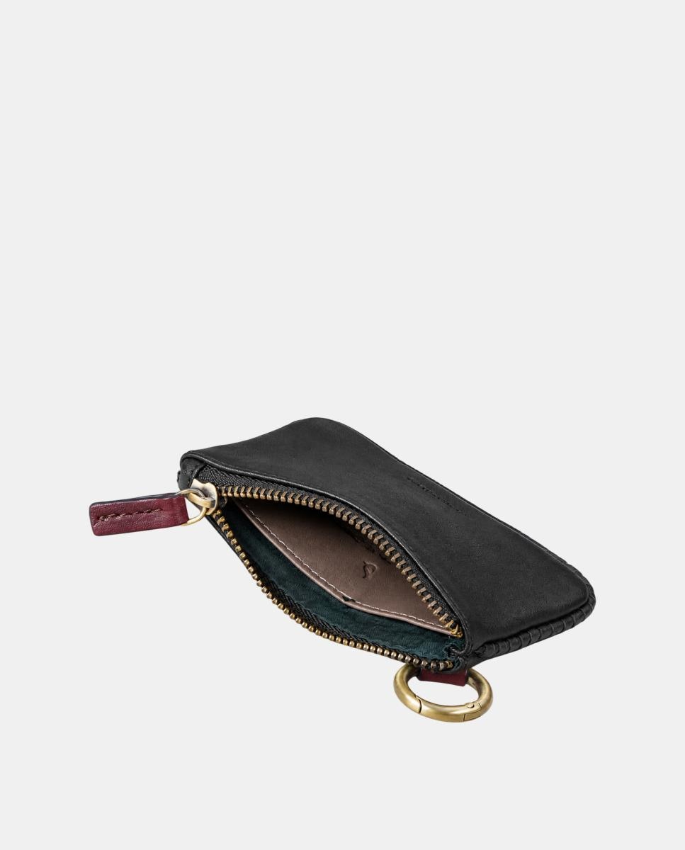 Porta-moedas de mulher em pele Preto-4