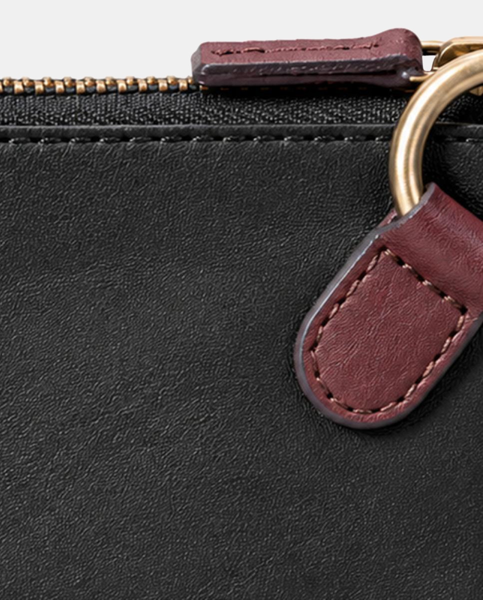 Porta-moedas de mulher em pele Preto-6
