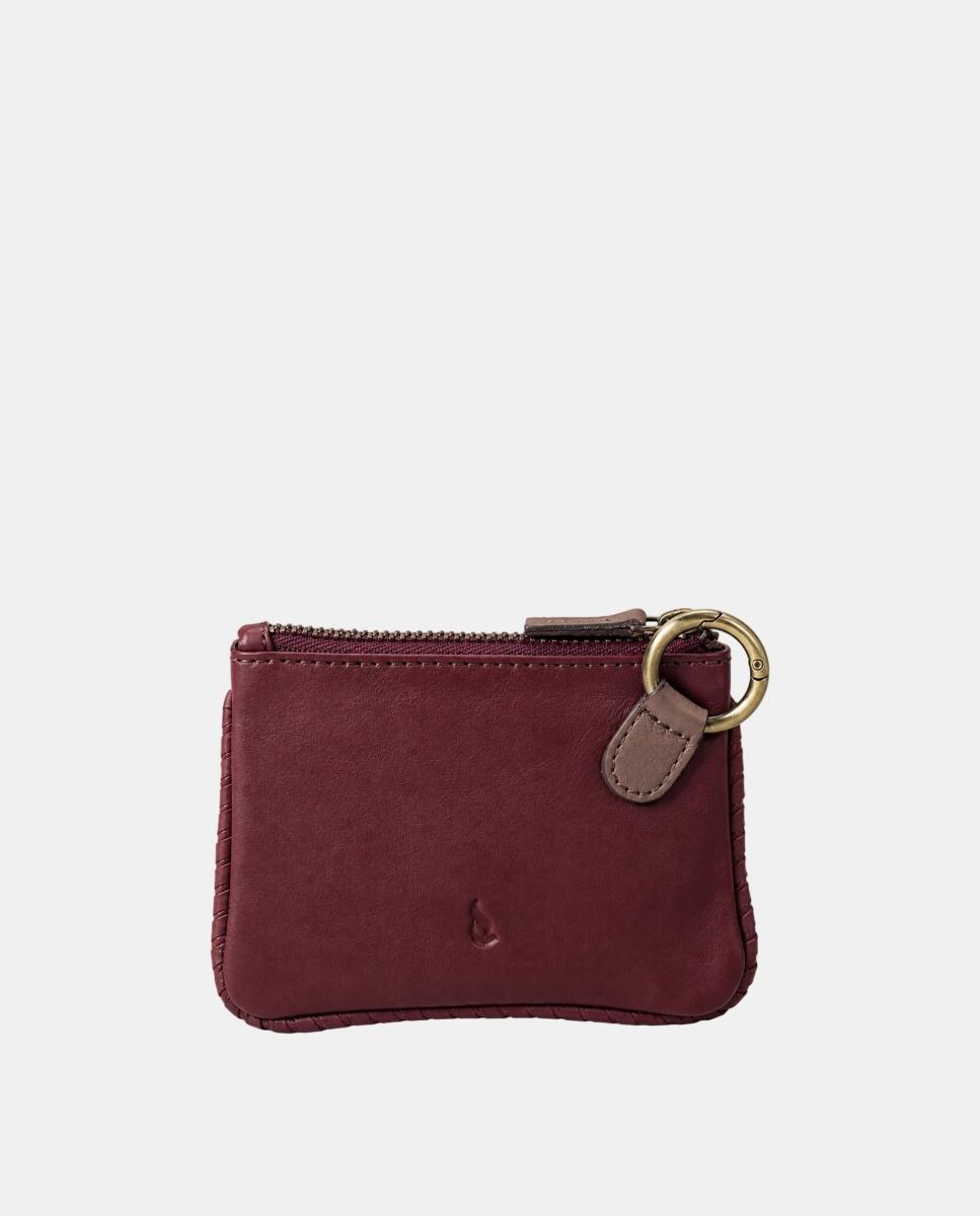 Porta-moedas de mulher em pele Vermelho-2