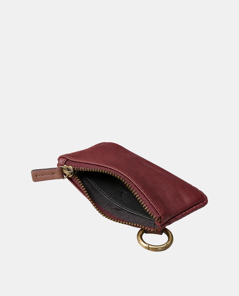 Porta-moedas de mulher em pele Vermelho-3