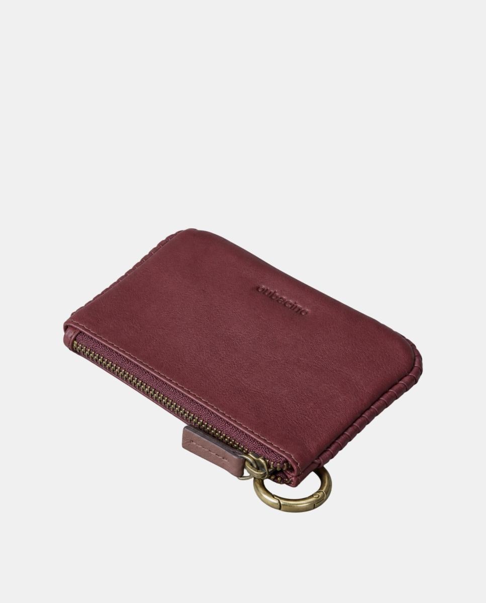Porta-moedas de mulher em pele Vermelho-4
