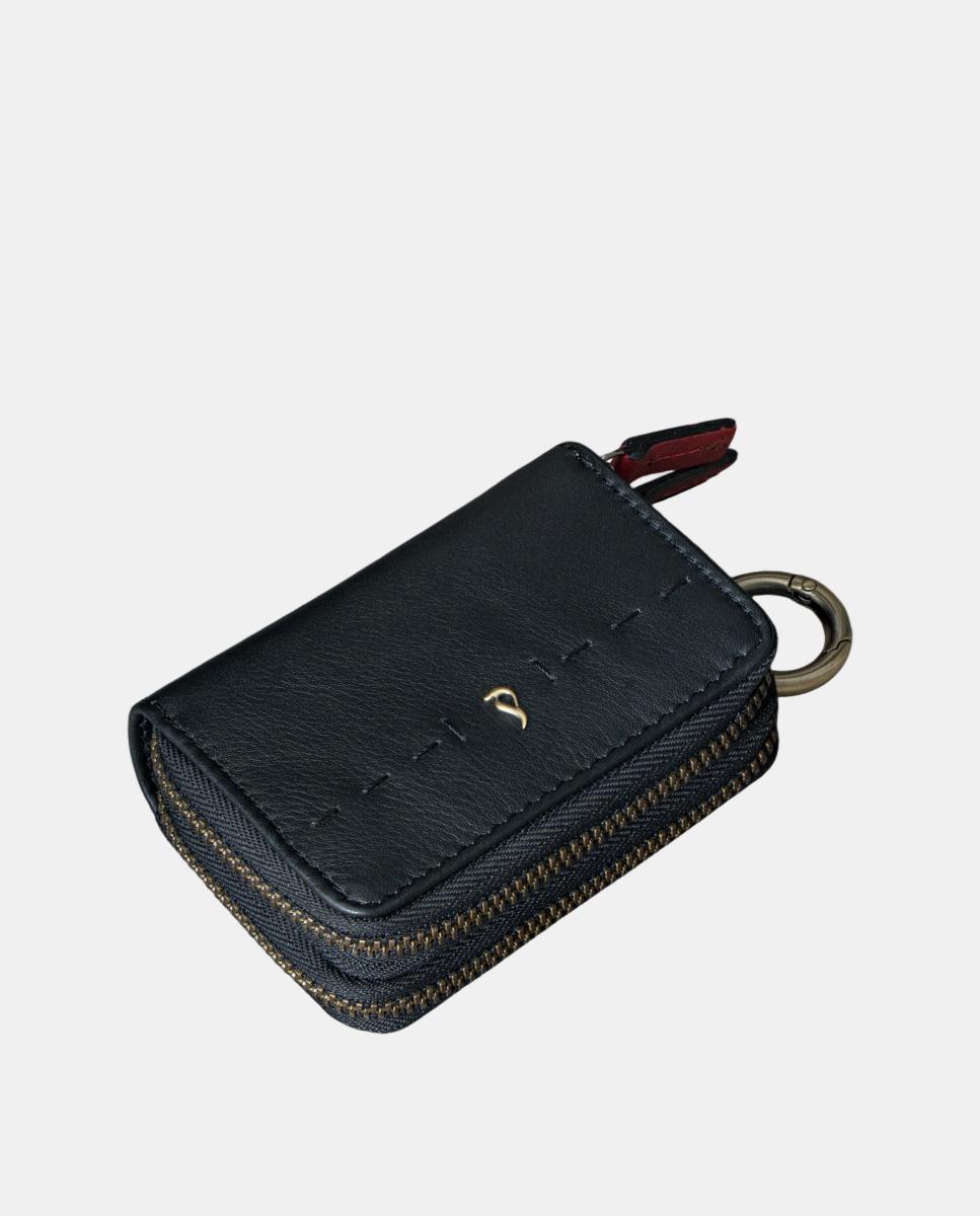 Porta-Moedas em Pele Preto-5