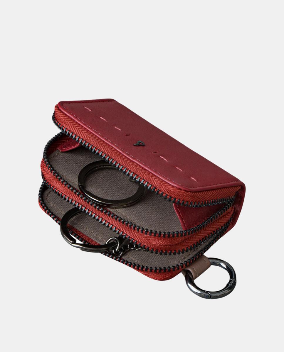 Porta-Moedas em Pele Vermelho-4