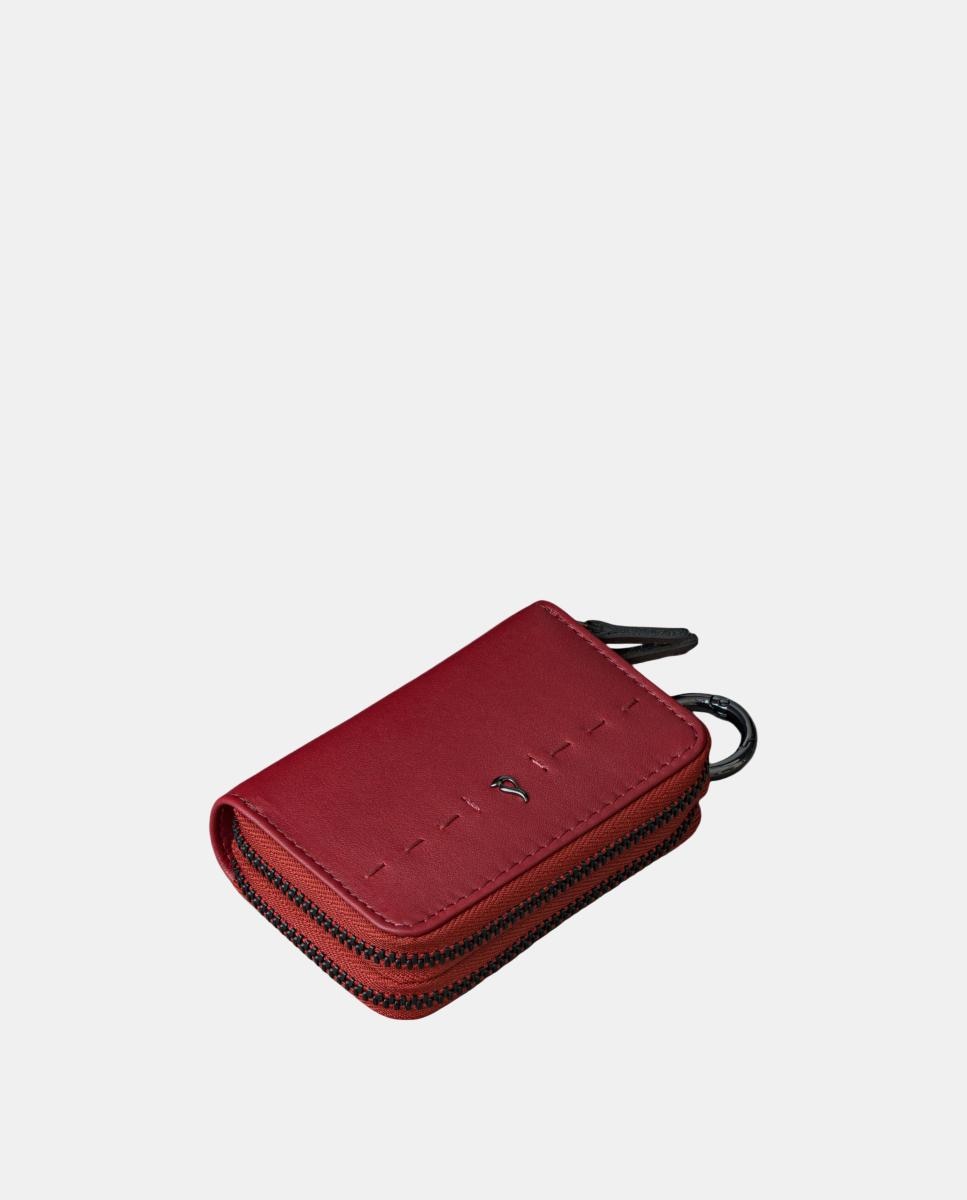 Porta-Moedas em Pele Vermelho-5